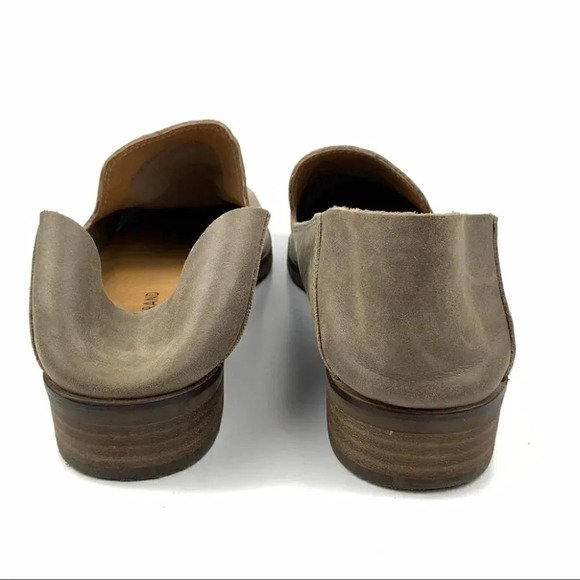 Lucky Brand womens Flats size 6.5 37 Cahill open gray Leather mule Academia - Picture 5 of 14